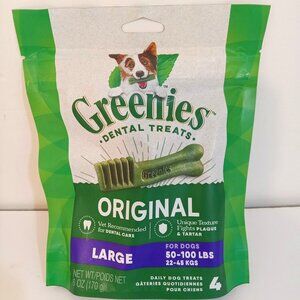 Greenies Dental Care Treats Original For Dogs 50-100 LBS Exp 1/26 Pack Of 4 6 Oz